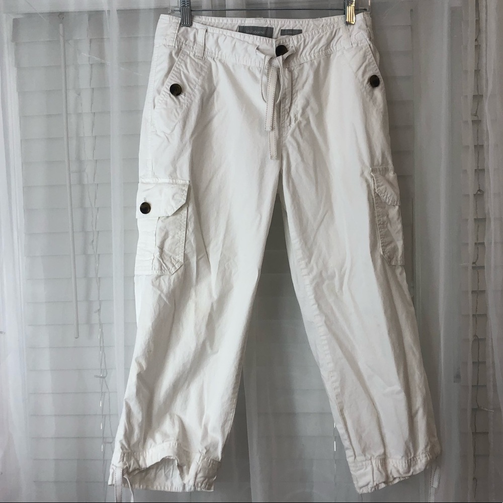 White cargo style Capri